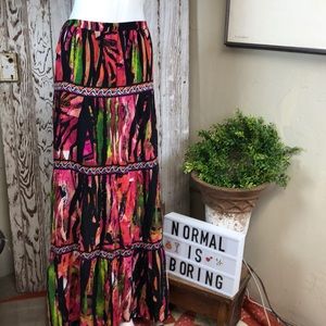 Maxi Boho Hippie Peasant Skirt